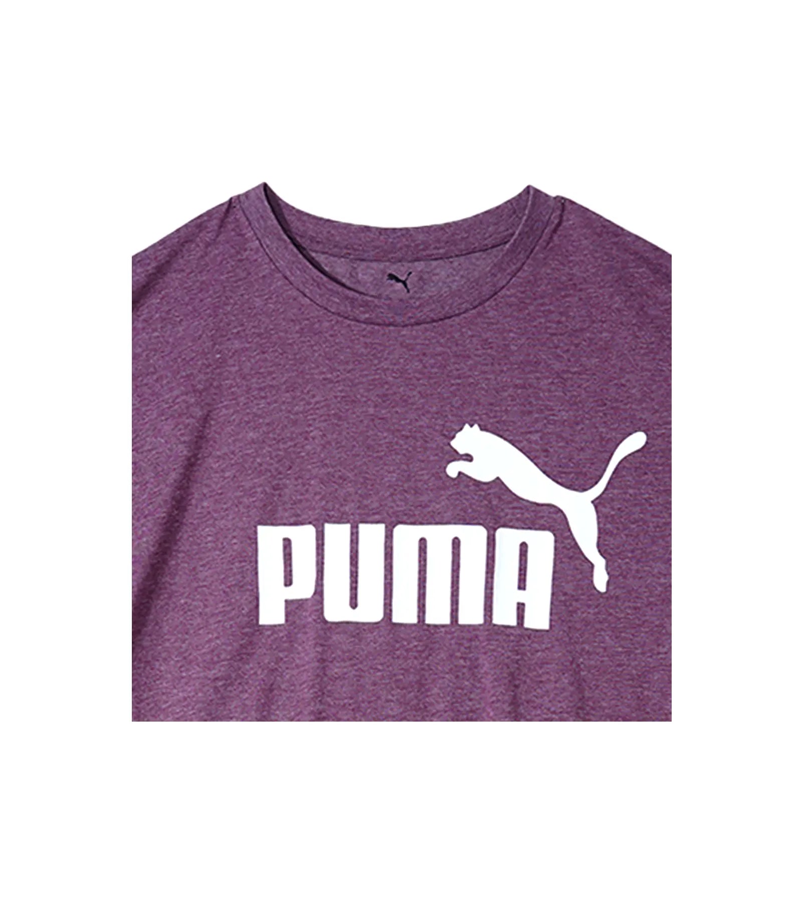 Puma Round Neck T-Shirt - Purple with White Logo