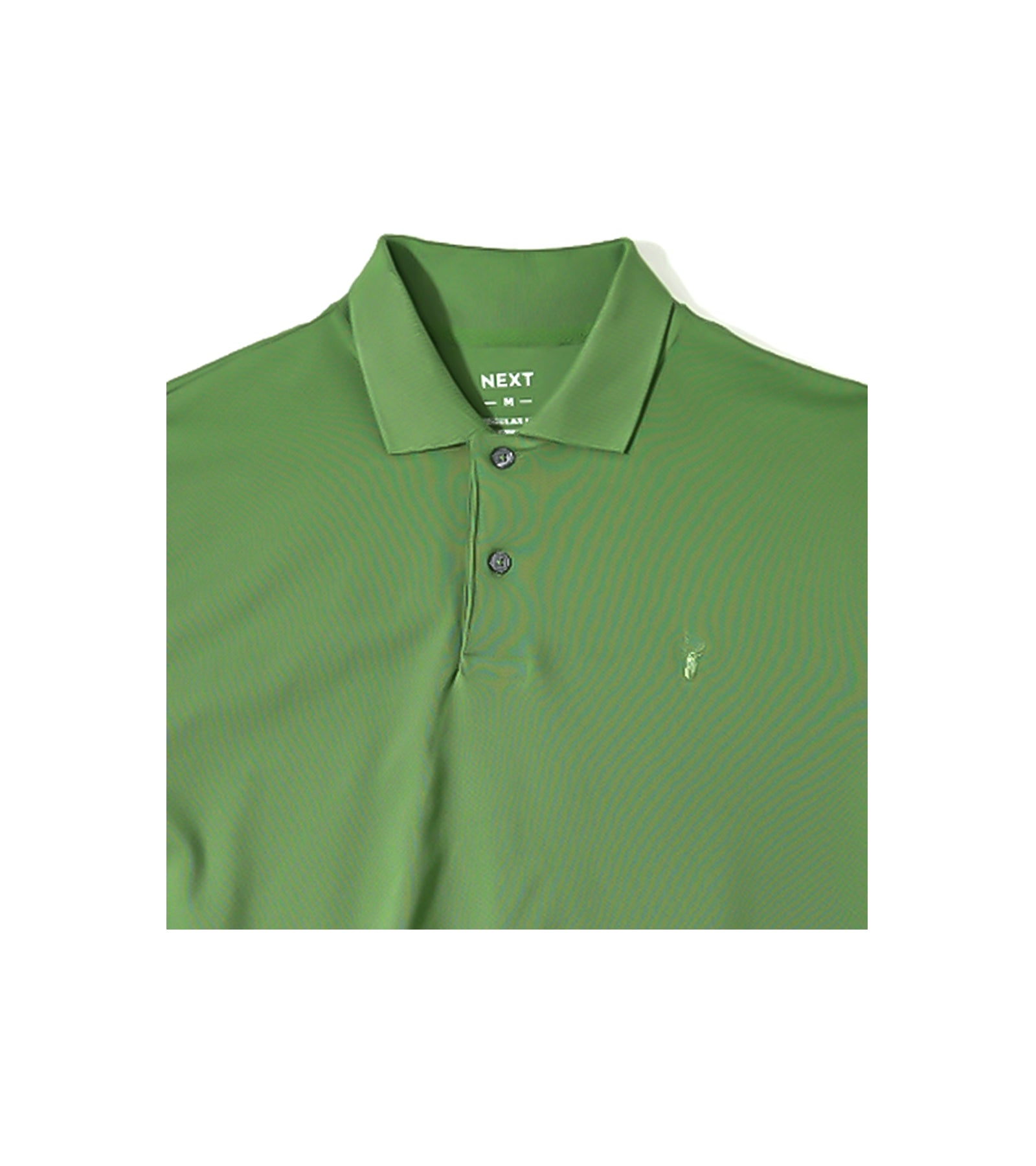 Next Men's Green Embroidered Polo Shirt