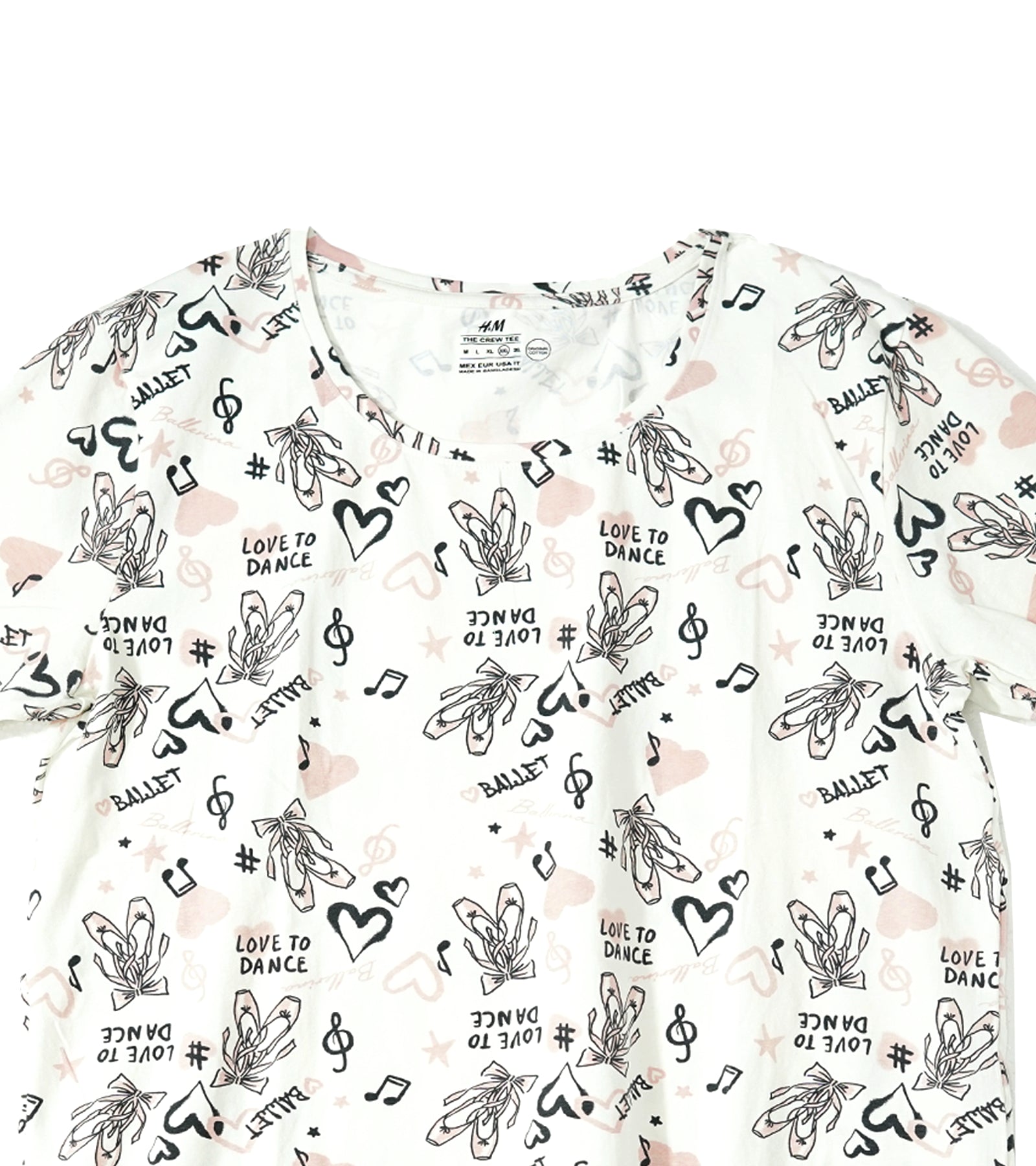H&M Premium Round Neck | Dance Inspired Print T-Shirt