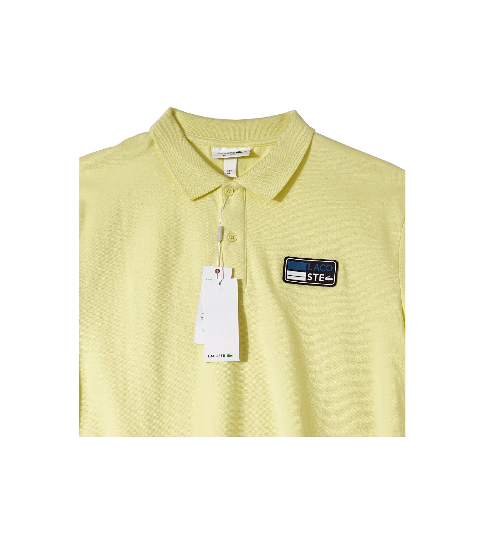 Lacoste Premium Polo | Yellow Polo Shirt with Embroidered Patch