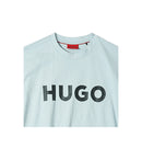 Hugo Round Neck T-Shirt - Light Blue with Bold "HUGO" Logo