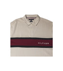 Tommy Hilfiger Premium Navy Polo Shirt with Striped 'HILFIGER' Logo