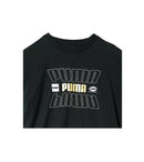 Puma Round Neck T-Shirt - Black with Bold Logo Graphic