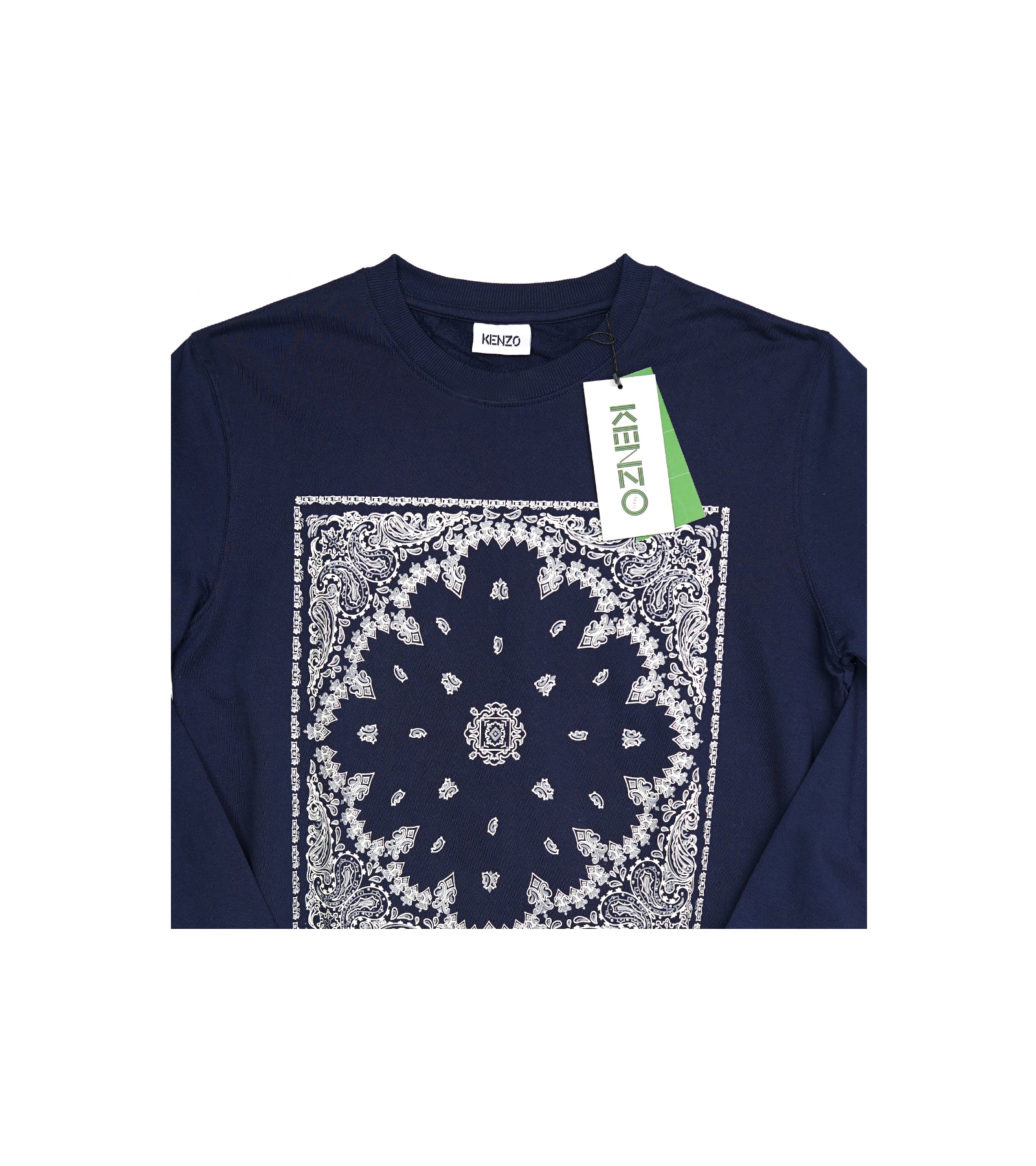Kenzo Navy Blue Sweatshirt with Bandana Print