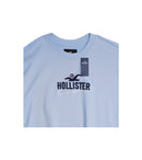 Hollister Men's Light Blue Logo Sweatshirt