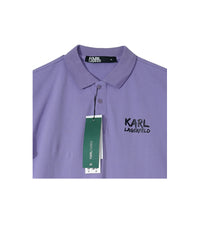 Karl Lagerfeld Premium Polo | Lavender Logo Polo Shirt