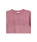 Infinity Sweat shirt | Pink Sweat shirt with Bold Paris Graphic