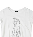 H&M T-Shirt – White with Leaf Print