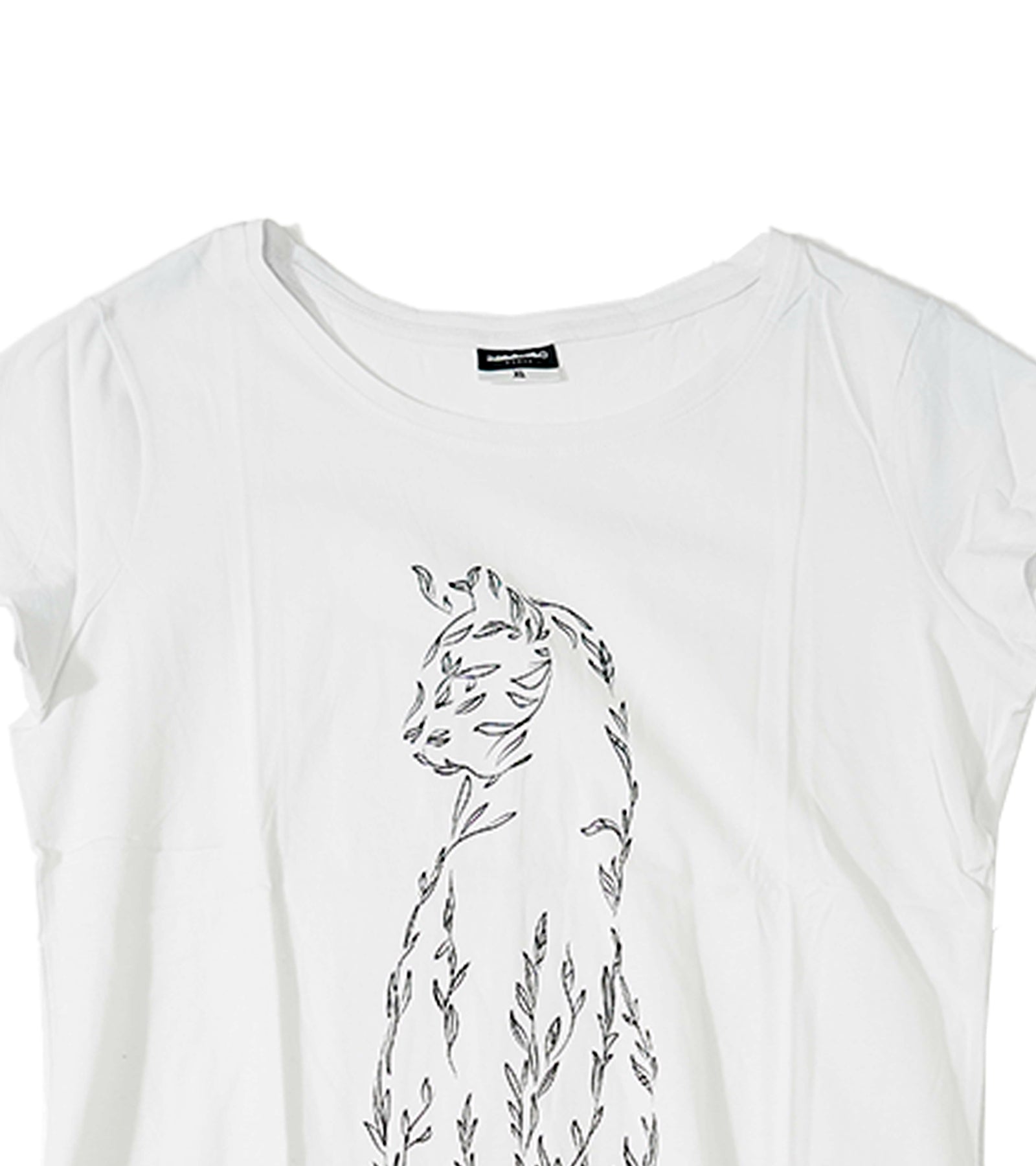 H&M T-Shirt – White with Leaf Print