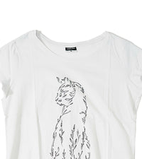 H&M T-Shirt – White with Leaf Print