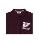 Tommy Jeans Premium Polo in Black with Red Stripes