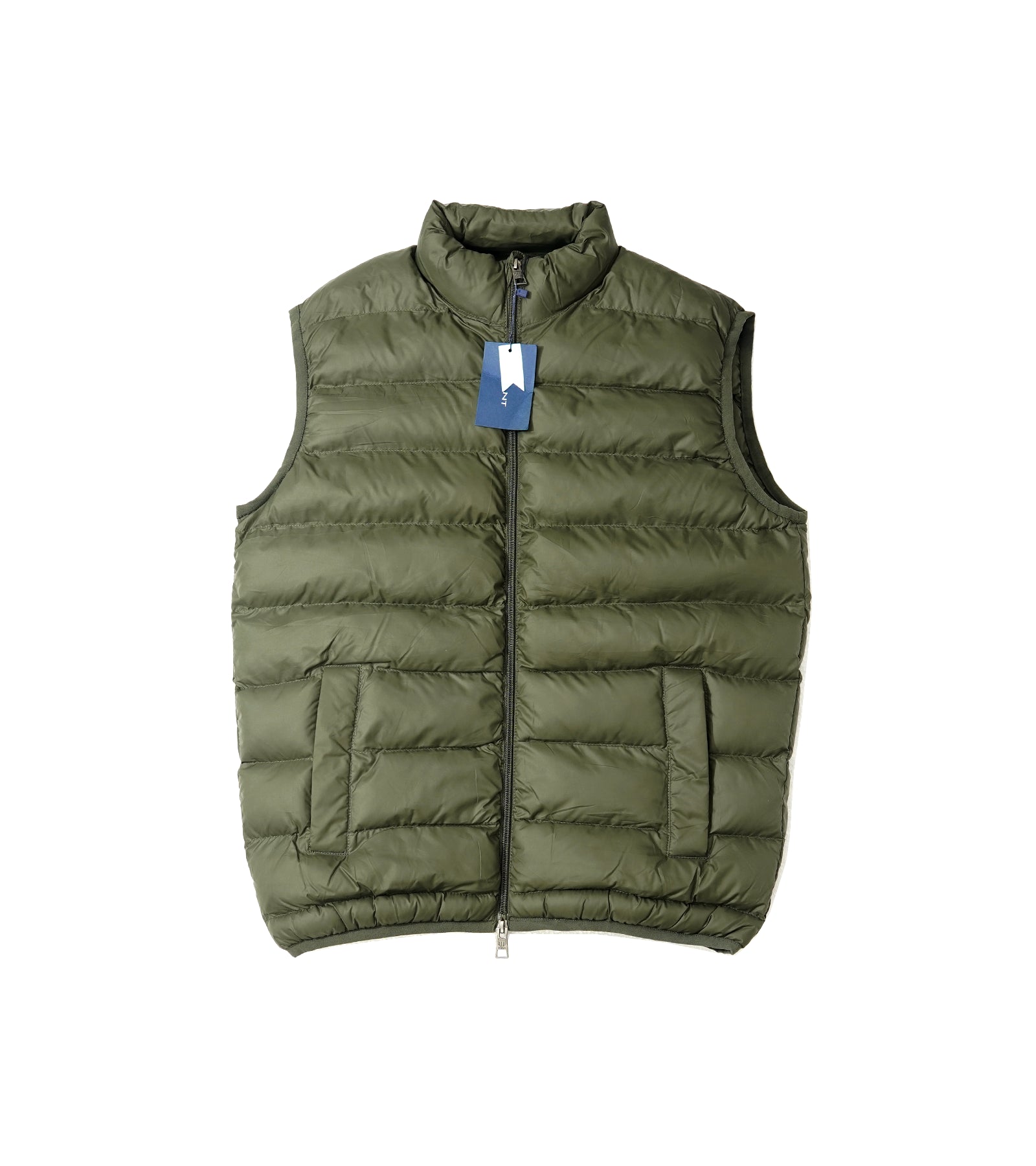 GANT Puffer Vest Gilet - Olive Green