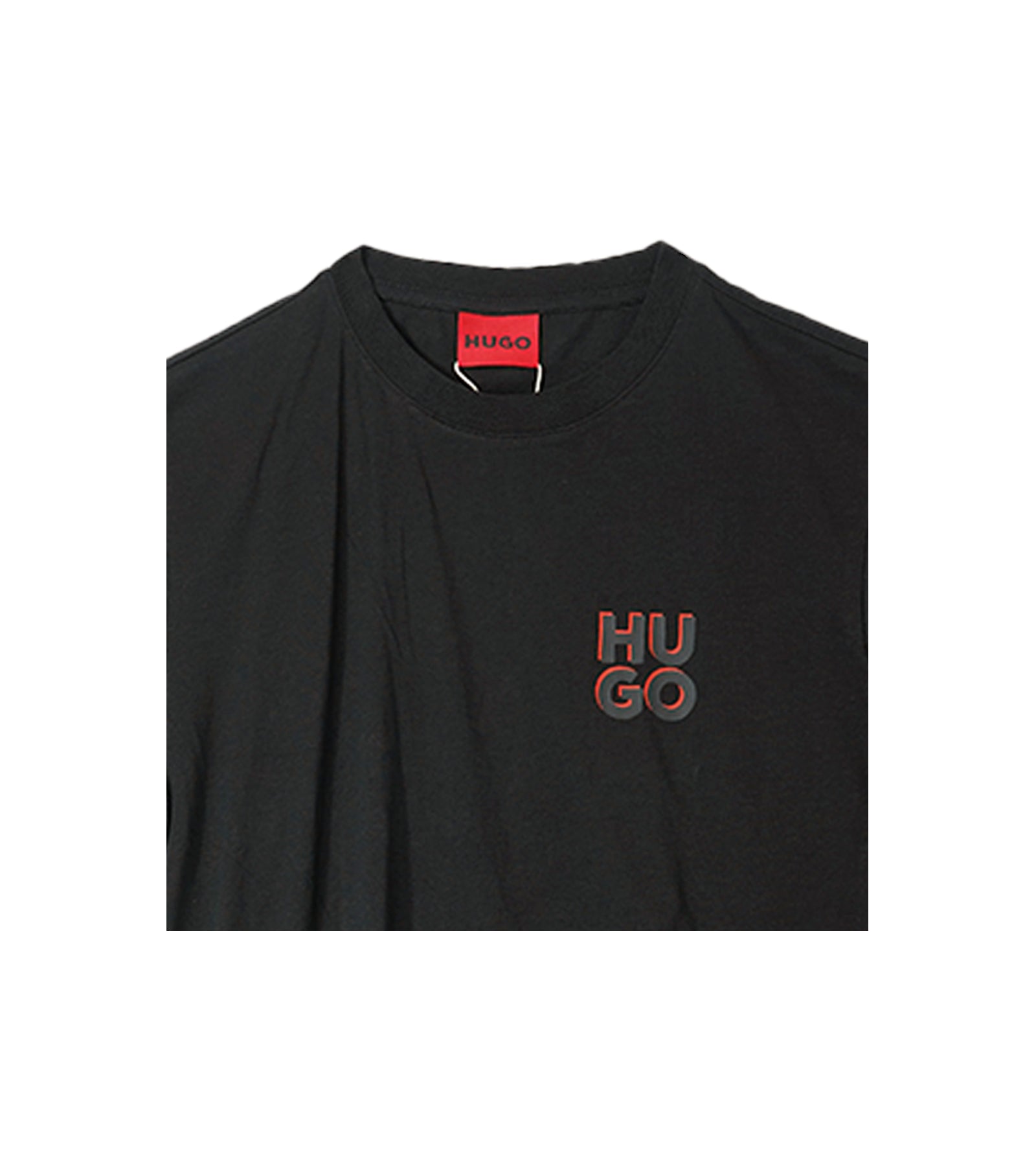 Hugo Round Neck T-Shirt - Black with "HUGO" Logo