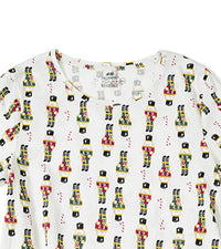 White Cotton T-Shirt with Colorful Nutcracker Print – Holiday Edition