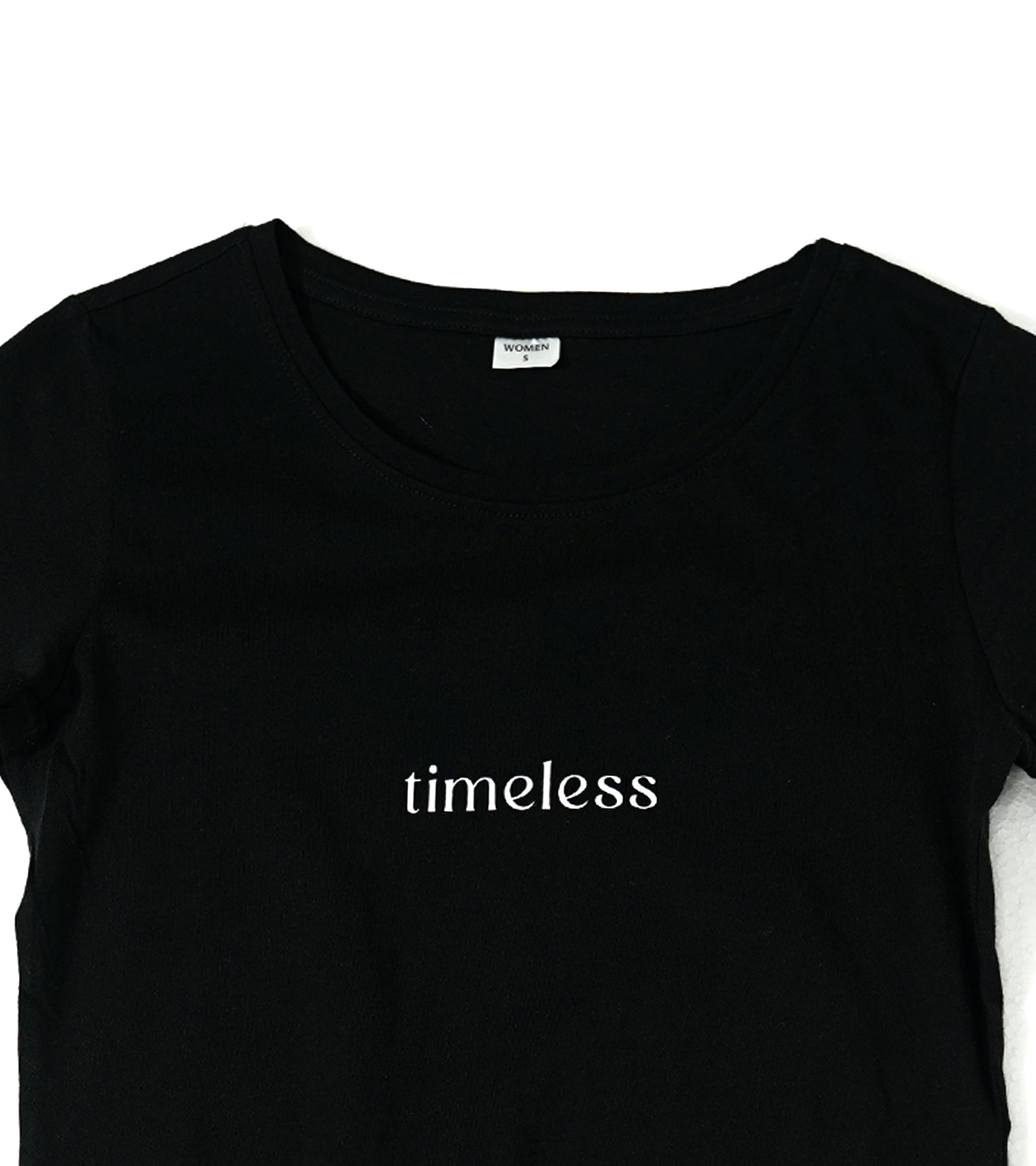 Thought Women's Timeless Black T-Shirt - Minimalist Statement Tee