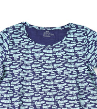 H&M Premium Round Neck | Navy Truck Print T-Shirt