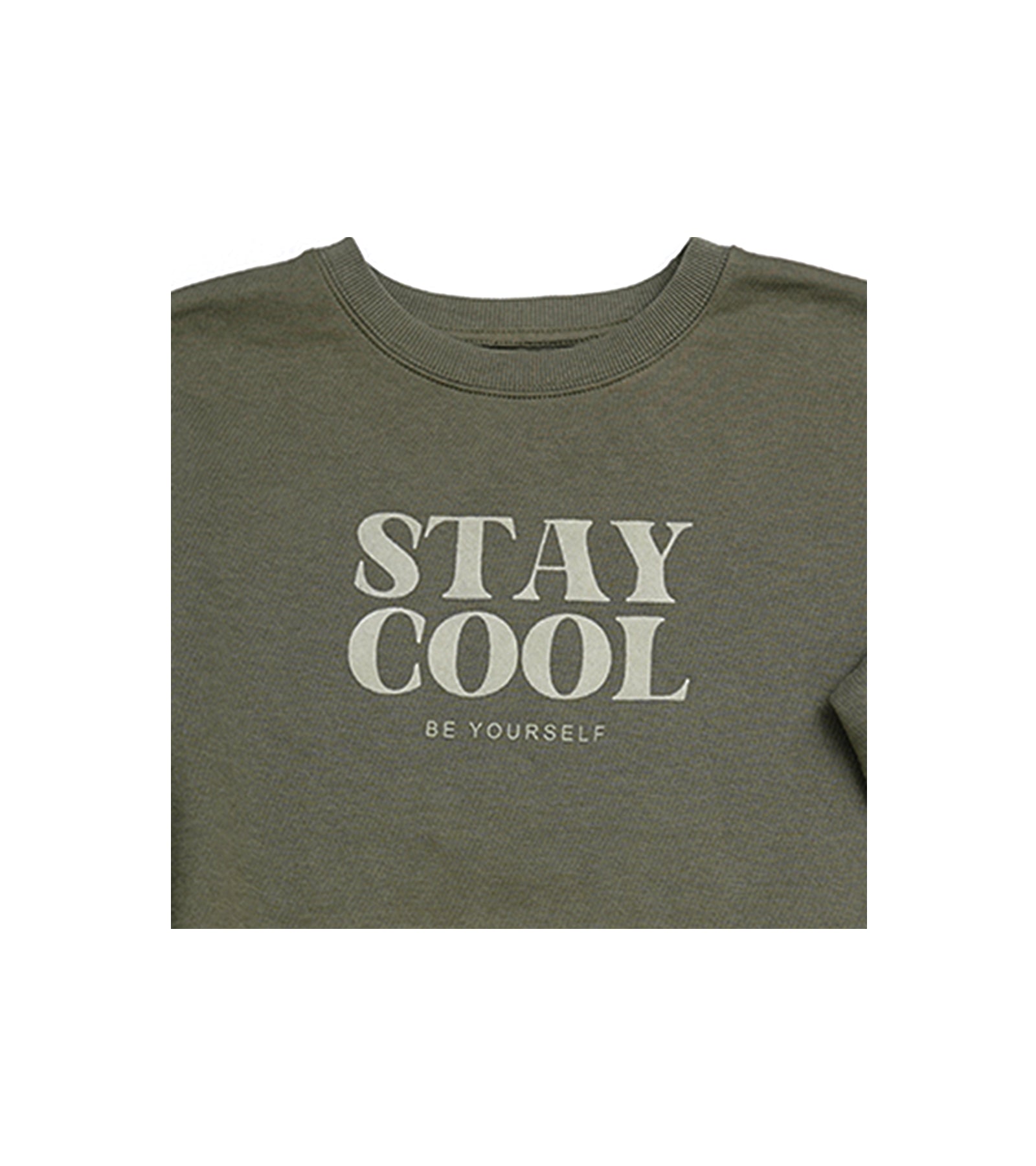 Slow Sundays Sweatshirt - Olive Green with Star Graphic