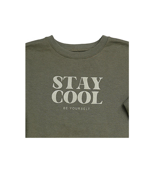 Slow Sundays Sweatshirt - Olive Green with Star Graphic