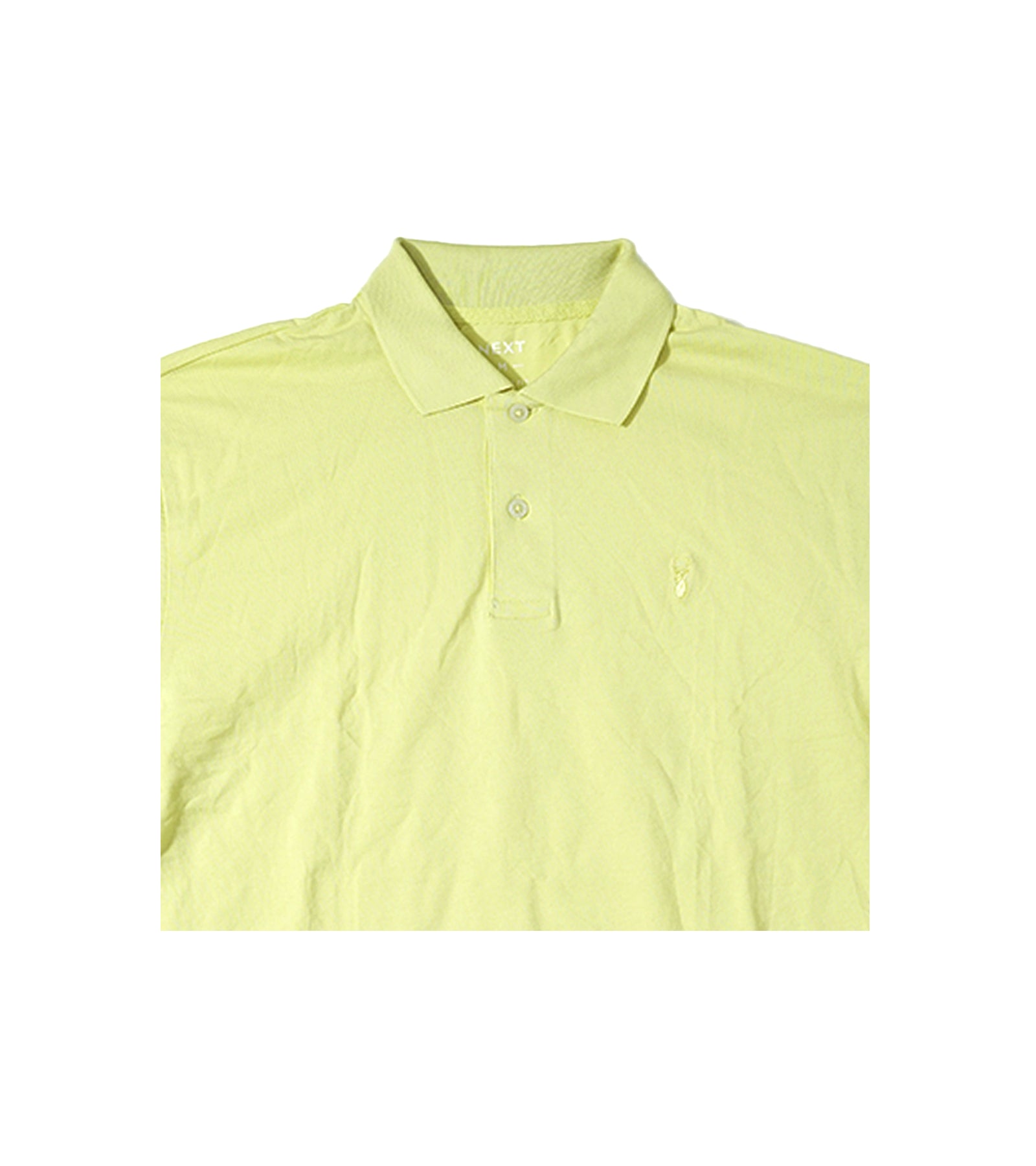 Next Polo Regular Fit Men's Light Yellow Embroidered Polo Shirt