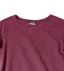 H&M T-Shirt – Burgundy with AMOR Print
