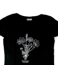 H&M T-Shirt – Black with Wildflower Treasures Print