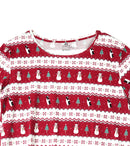 H&M Premium Round Neck | Red Holiday Print T-Shirt