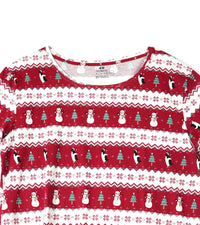 H&M Premium Round Neck | Red Holiday Print T-Shirt