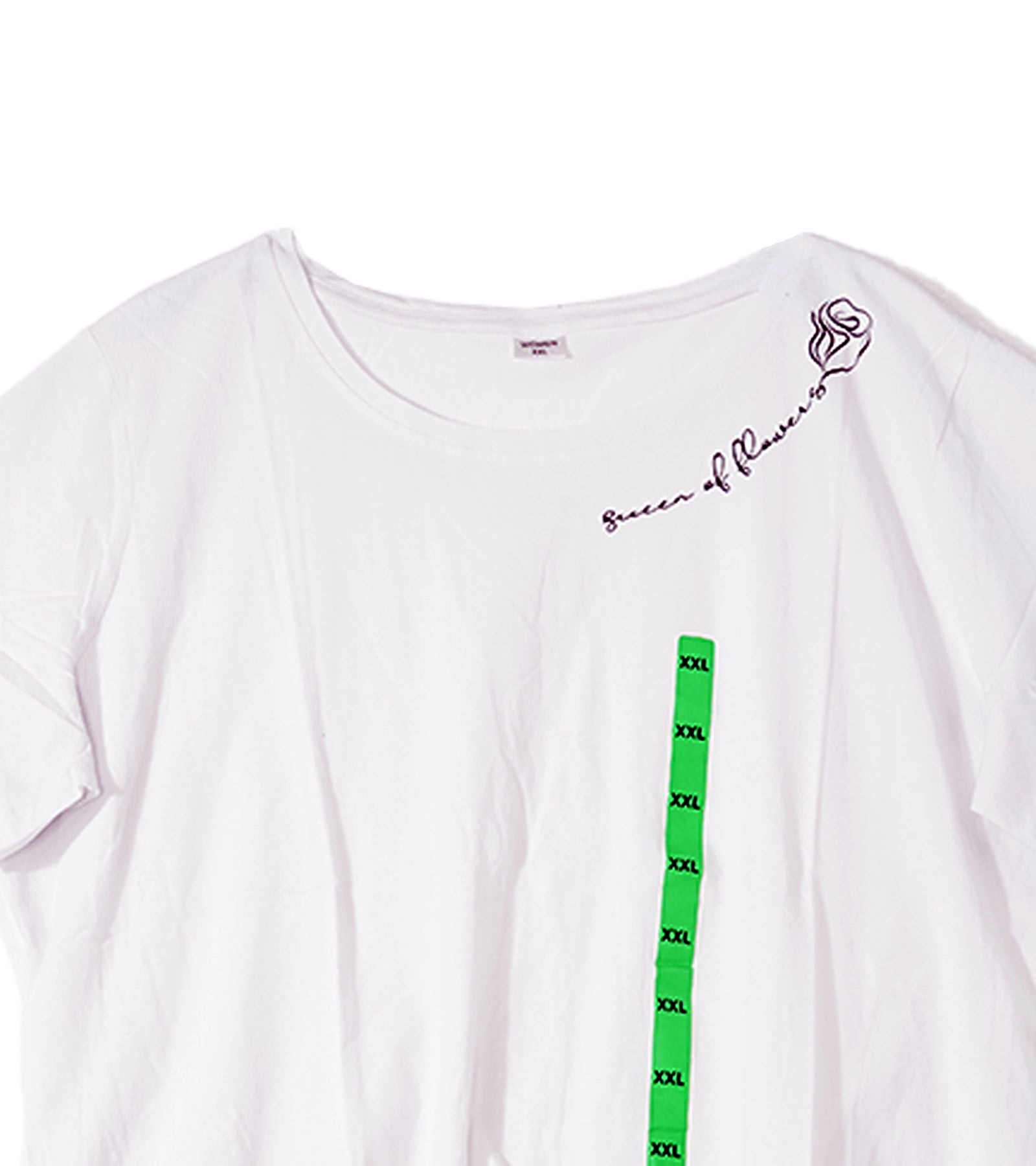 H&M T-Shirt – White with Green Graphic Print
