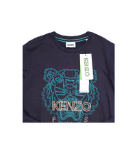 Kenzo Sweatshirt | Navy Sweatshirt with Bold Tiger Print and Kenzo Paris Design