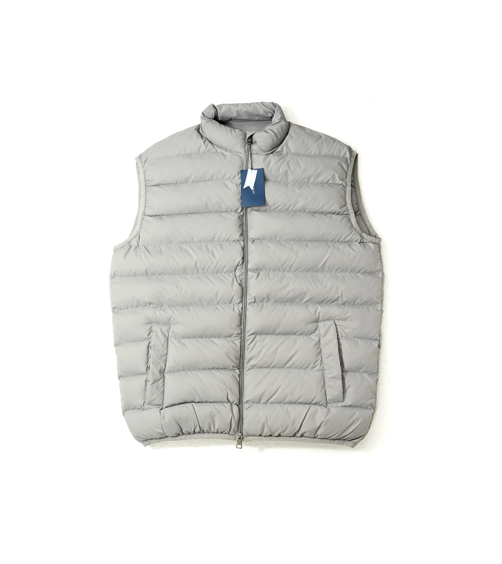 GANT Puffer Vest Gilet - Silver Grey