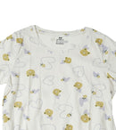 H&M Women’s White Short Sleeve T-Shirt with Cute Teddy Bear & Heart Print | Soft Cotton Blend, Relaxed Fit