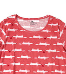 H&M Premium Round Neck | Red Submarine Print T-Shirt