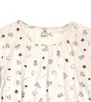 H&M Women’s Cream Short Sleeve T-Shirt with Mini Botanical Print | Soft Cotton Blend, Relaxed Fit