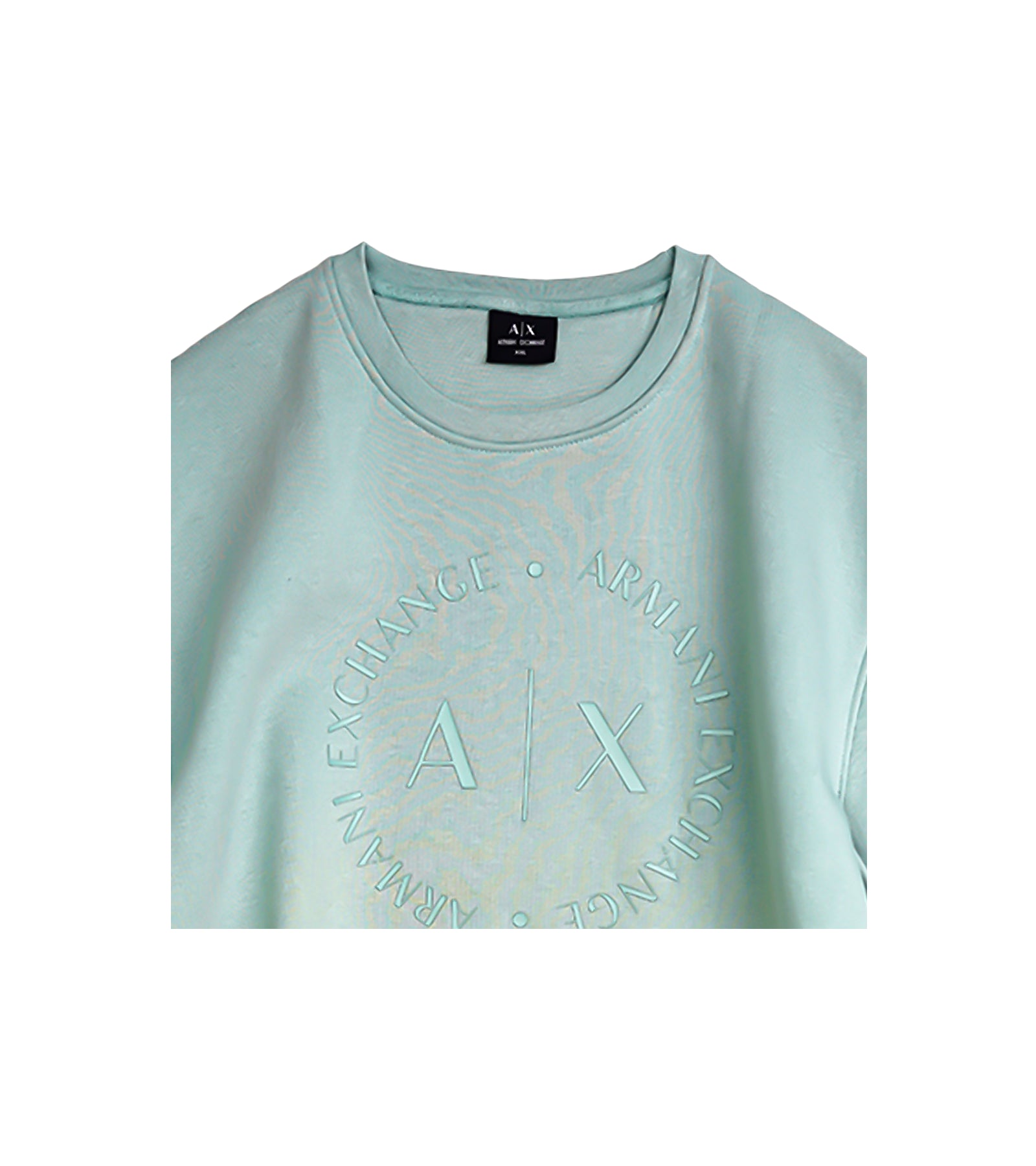 Armani Exchange Sweatshirt - Mint Green with Embossed Logo