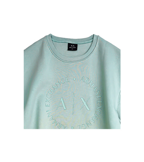 Armani Exchange Sweatshirt - Mint Green with Embossed Logo