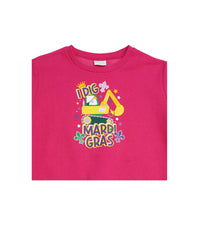 H&M Sweatshirt – Pink with Mardi Gras Print