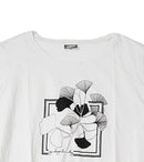 H&M T-Shirt – White with Black Floral Print