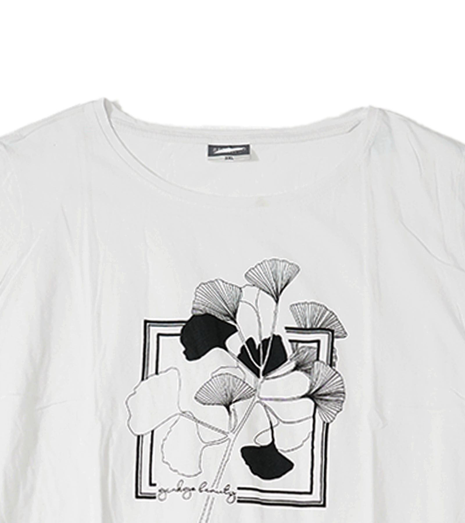 H&M T-Shirt – White with Black Floral Print