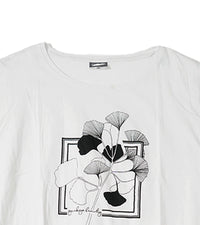 H&M T-Shirt – White with Black Floral Print