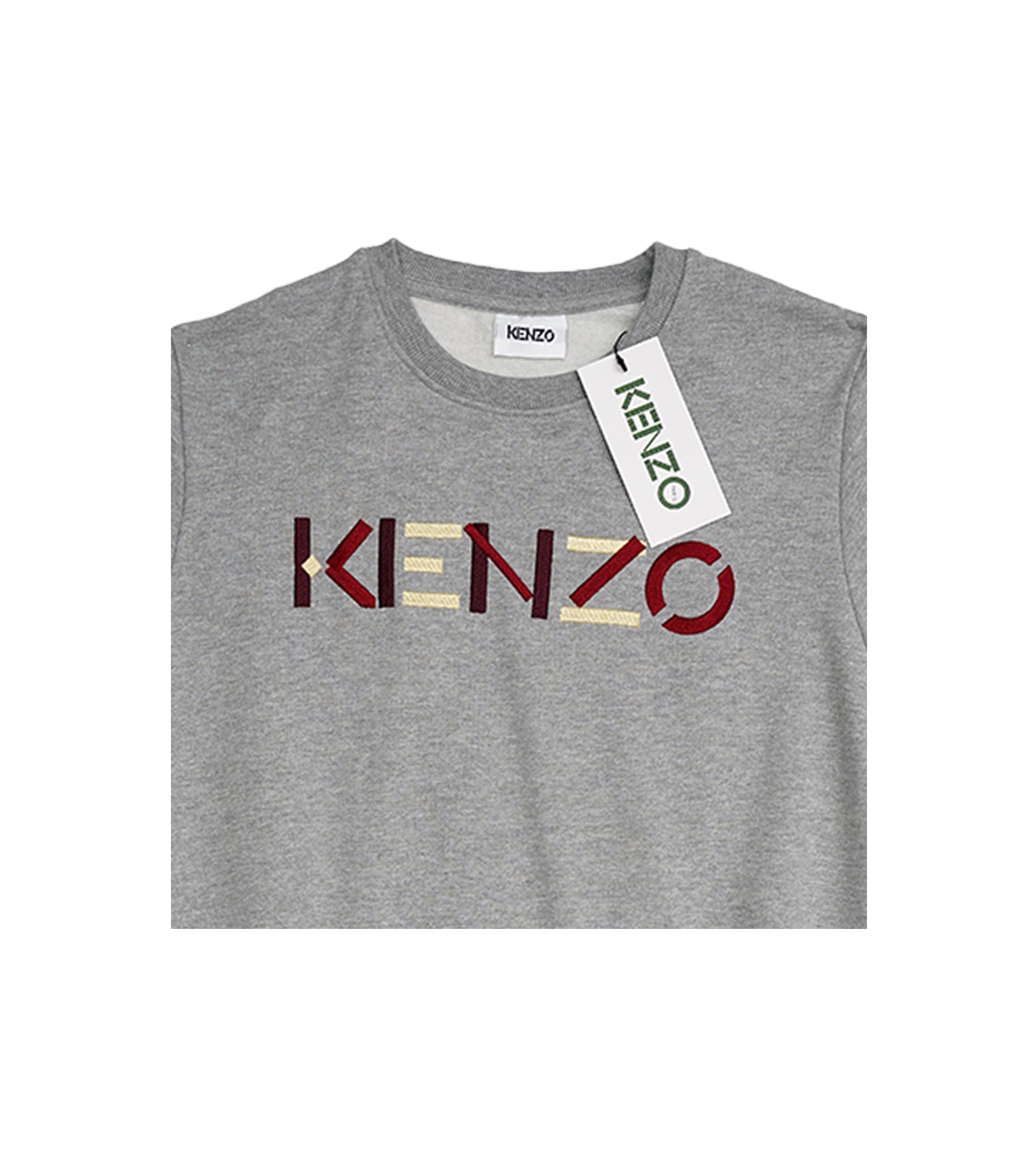 Kenzo Grey Sweatshirt with Multicolored "KENZO" Logo