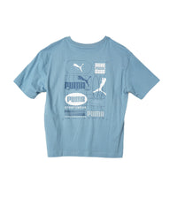 BOSS Men's Blue Graphic Logo T-Shirt