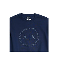 Armani Exchange Sweatshirt - Navy with Logo Print