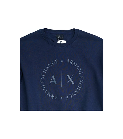 Armani Exchange Sweatshirt - Navy with Logo Print