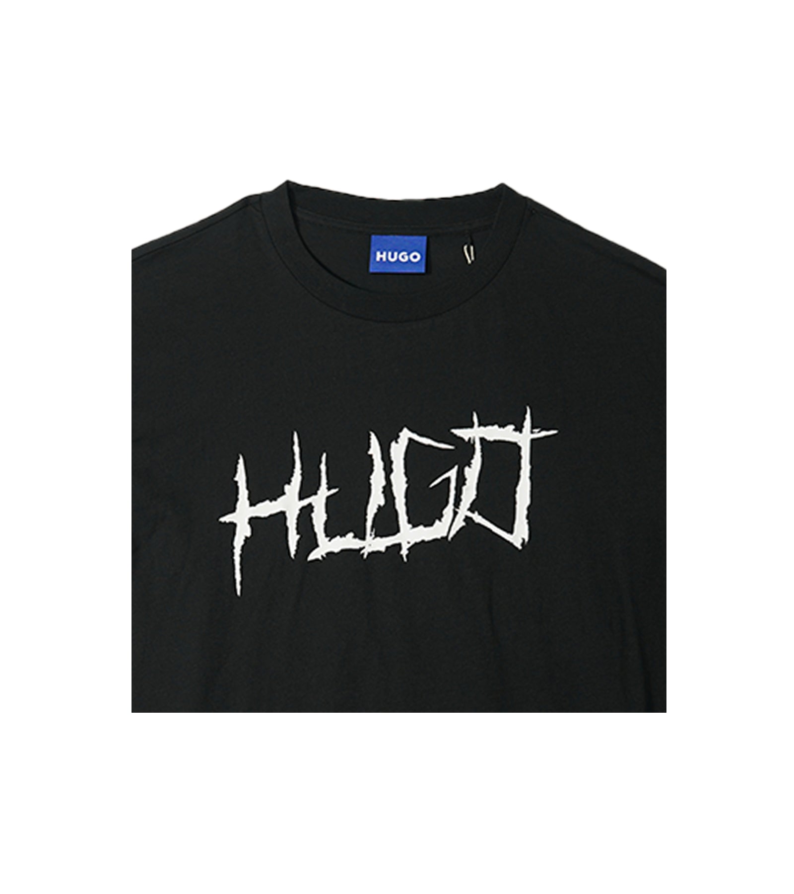 Hugo Black Graphic Round Neck T-Shirt