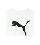 Puma Round Neck T-Shirt - White with Bold Logo Graphic