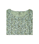 H&M Premium Round Neck | Green Floral Print T-Shirt