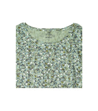 H&M Premium Round Neck | Green Floral Print T-Shirt