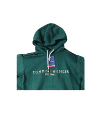 Tommy Hilfiger Hoodie - Green with Logo Print