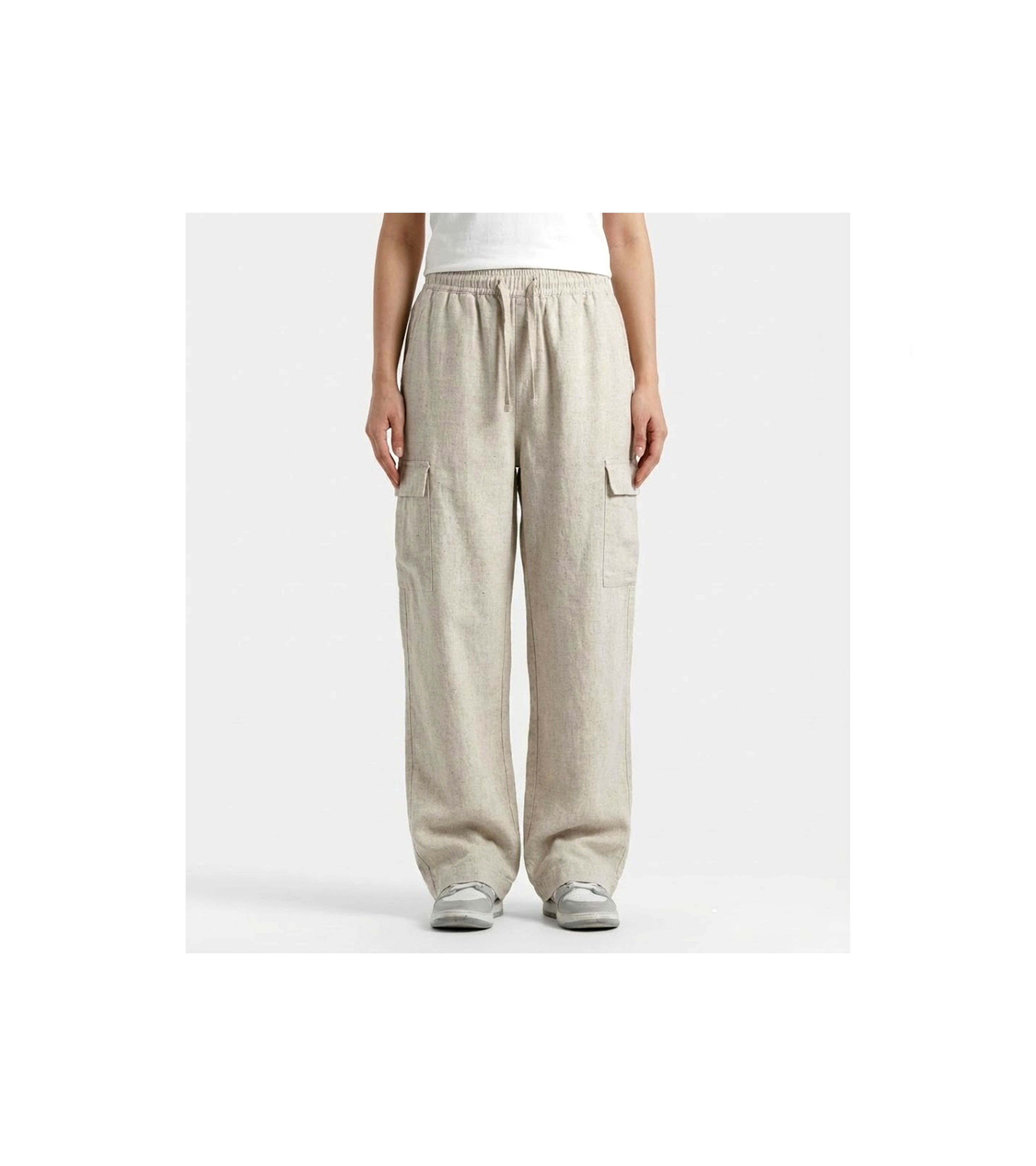 Men’s Beige Cargo Pants - Comfortable & Casual Fit