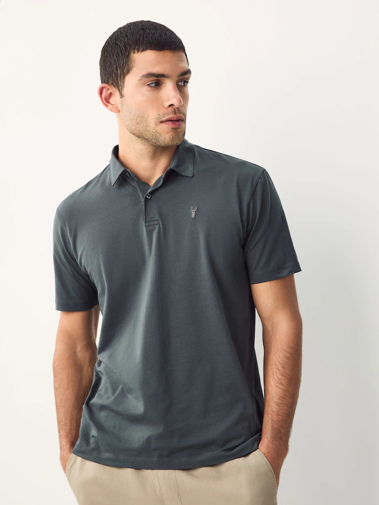 Next Polo Regular Fit Men's Navy Blue Embroidered Polo Shirt | Stylish & Comfortable